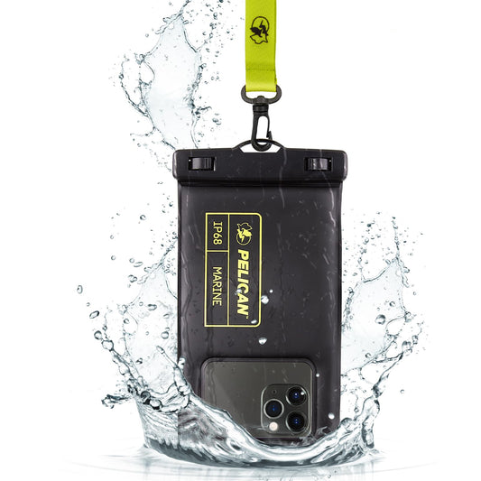 Pelican Marine Waterproof Phone Pouch (Regular) - Black/Hi-Vis Yellow
