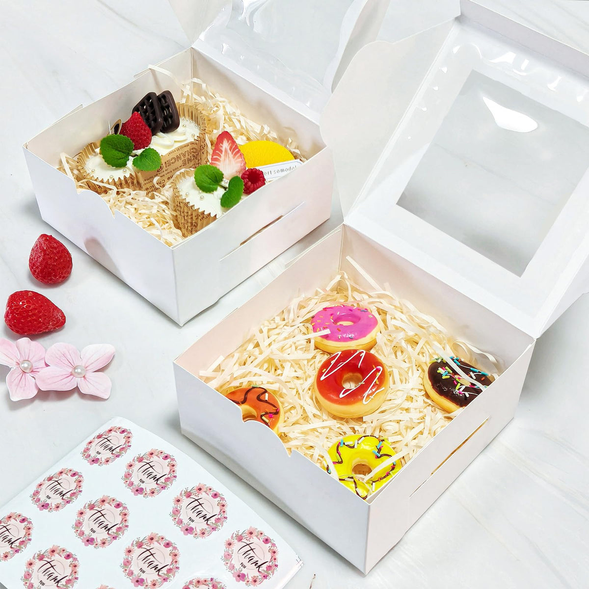 ZKKZOMA 3 Set 10x10x5 Inches Cake Boxes with Boards 🍁 All In One Marketplace Canada