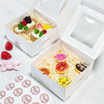 ZKKZOMA 3 Set 10x10x5 Inches Cake Boxes with Boards 🍁 All In One Marketplace Canada