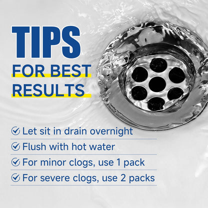 Drain Clog Remover, 6 Pre-Measured Packs Drain Openers, Bleach-Free Drains Cleaner & Deodorizer for Hair, Grease, Soap Scum, Paper, Sink & Shower Unclogger - Available at All In One Marketplace Canada