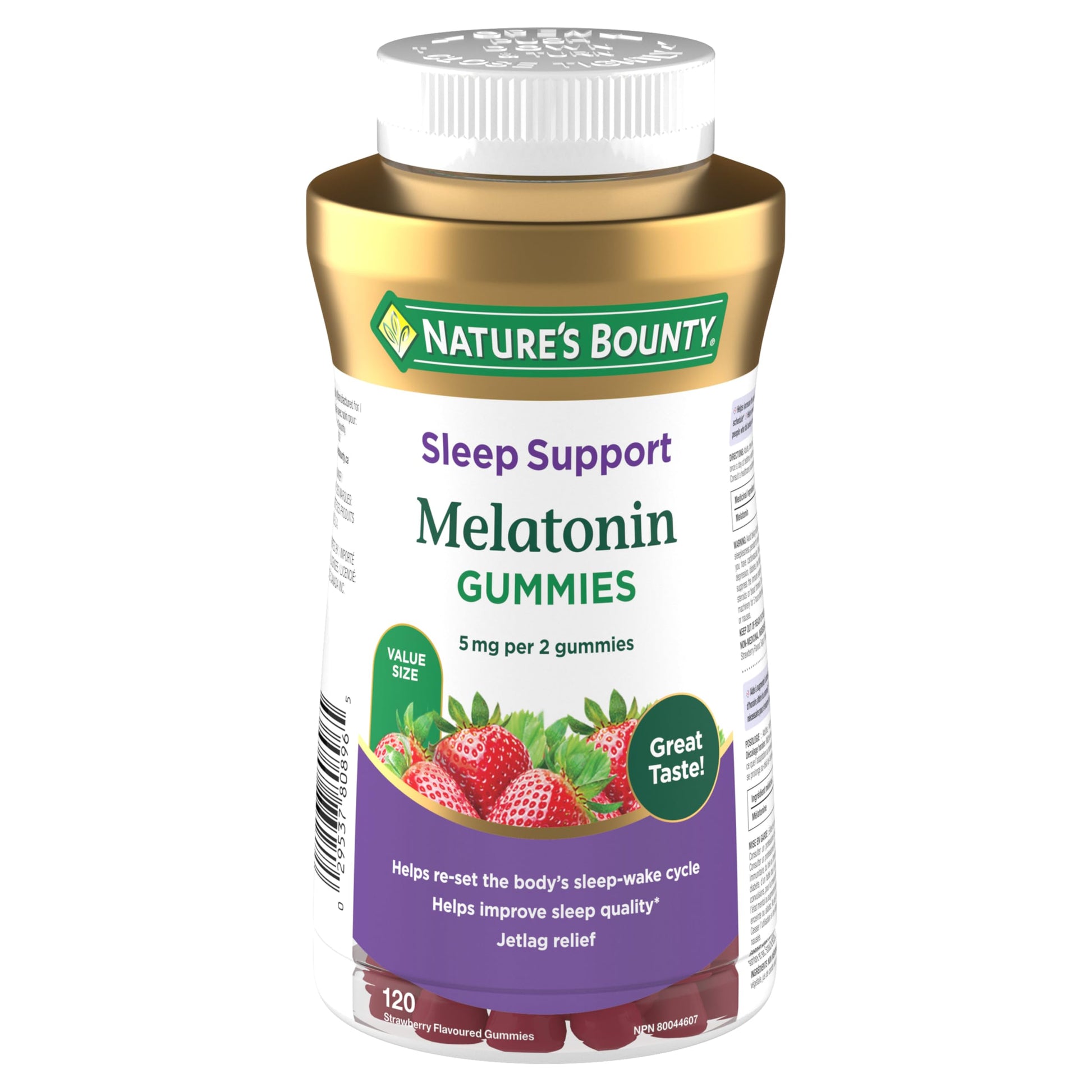 NATURE'S BOUNTY Melatonin, 2.5mg, Re-Sets the Body's Sleep Cycle & Improve Sleep Quality, 300 g - Available at All In One Marketplace Canada