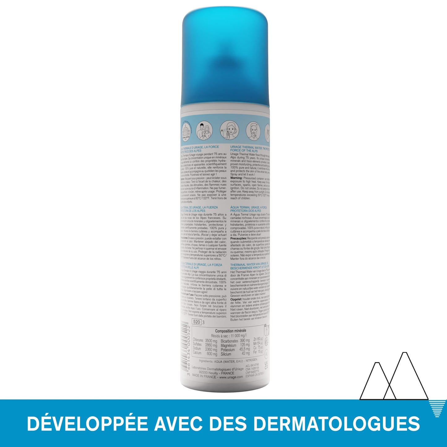Uriage - Thermal Water Spray - Hydrating, Soothing and Protective Spray for Babies, Children and Adults - Face Mist - 100% Natural Formulation - 300ml Uriage