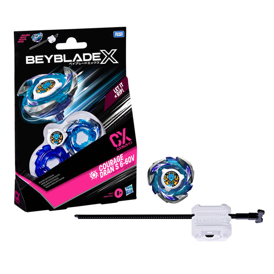 Beyblade X Courage Dran S 6-60V CX Starter Pack Set, Attack Type Top and Launcher; Authentic Takara Tomy Battle Tops Games, Toys for Boys and Girls 8+ - Available at All In One Marketplace Canada