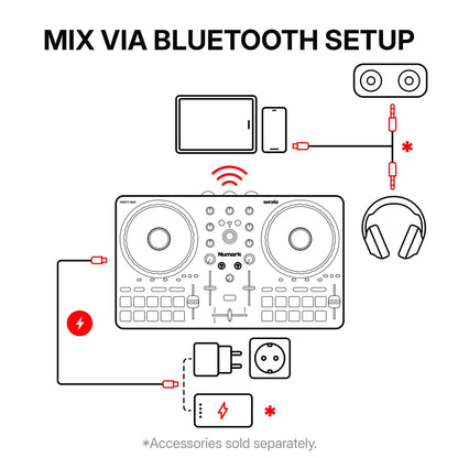 Numark Party Mix III Bluetooth DJ Controller with Built-in Lights