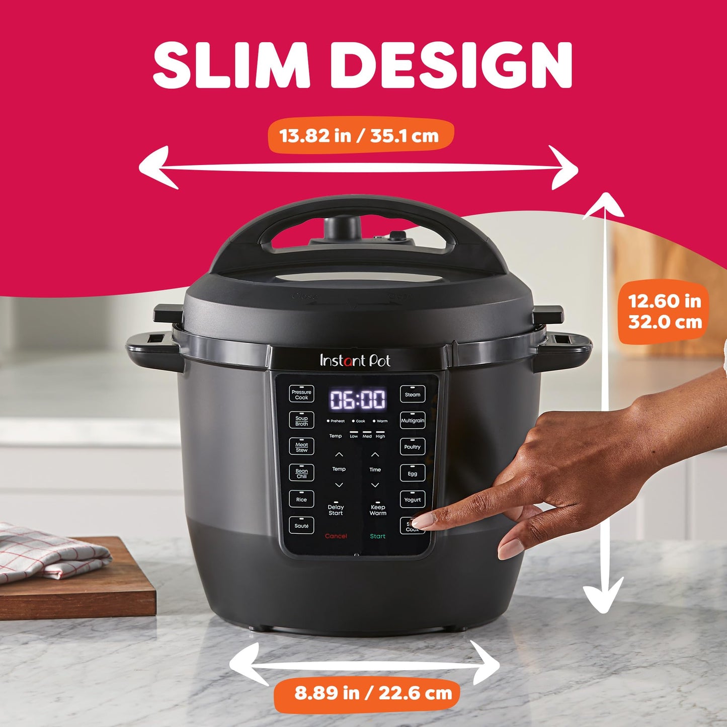 Instant Pot RIO, 7-in-1 Electric Multi-Cooker, Pressure Cooker, Slow Cooker, Rice Cooker, Steamer, Sauté, Yogurt Maker, & Warmer, Includes App With Over 800 Recipes, 6 Quart Instant Pot