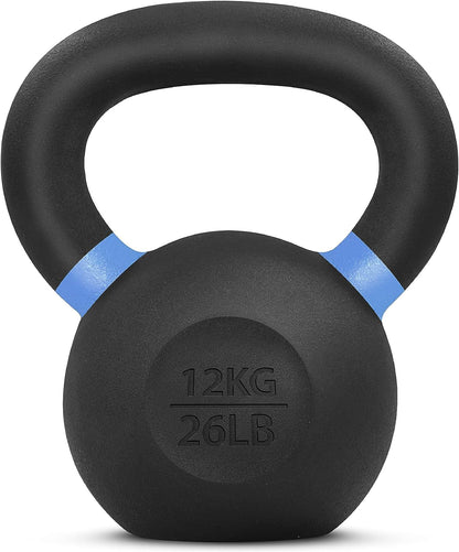 Yes4All Powder Coated Kettlebell Weights with Wide Handles & Flat Bottoms – 12kg/26lbs Cast Iron Kettlebells for Strength, Conditioning & Cross-Training 🍁 All In One Marketplace Canada