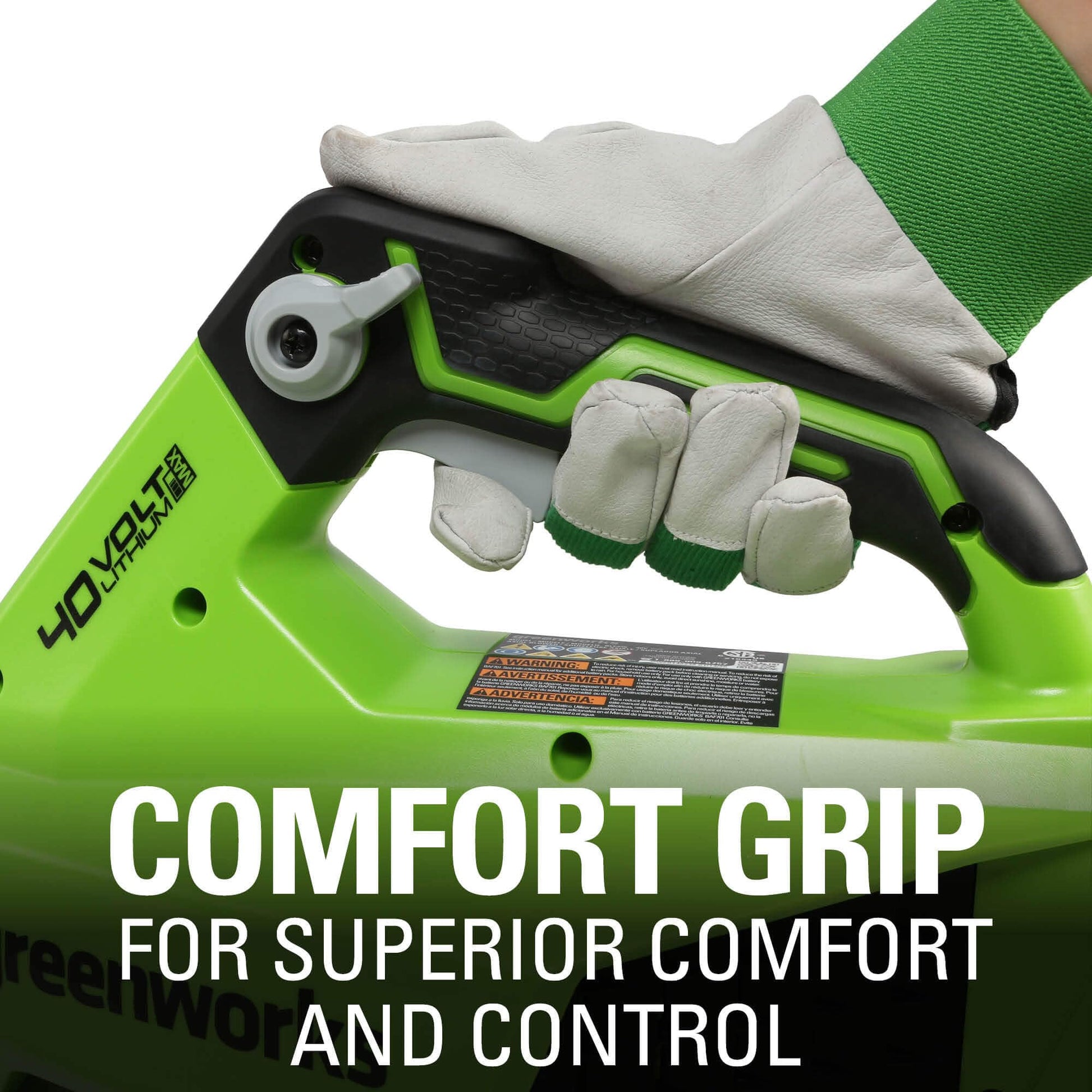 Greenworks 40V Cordless Leaf Blower (125 MPH /450 CFM) / Turbo Mode Electric Jet Blower, High Power, Lightweight & Quiet for Yard Patio Debris Leaves Dust Cleanup, Includes 2.0 Ah Battery & Charger - Available at All In One Marketplace Canada