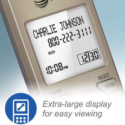 AT&T EL52303 3-Handsets Cordless Phone System with Answering System, Caller ID/Call Waiting - DECT 6.0 - Upto 14 Minutes Recording Time