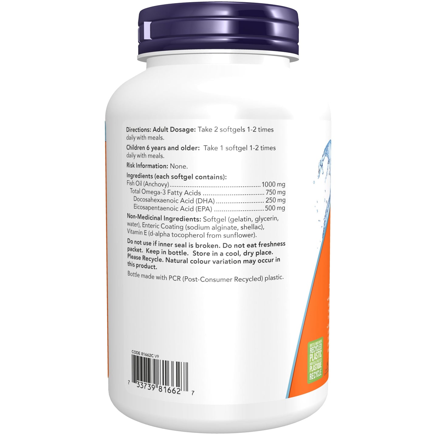 NOW Supplements, Ultra Omega-3 Molecularly Distilled and Enteric Coated, 180 Softgels NOW