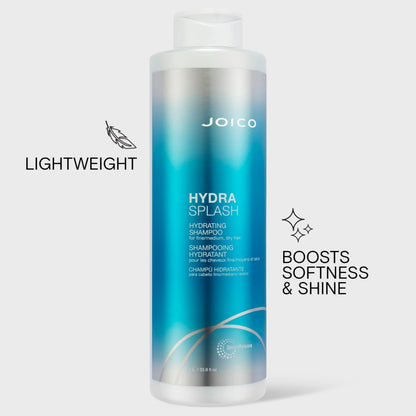 Joico HydraSplash Hydrating Shampoo for Fine to Medium Hair, Moisturizing Dry Damaged Hair with Keratin & Coconut Oil Joico