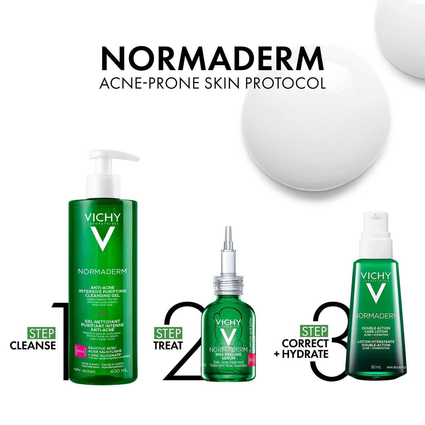 Vichy Anti-Acne Salicylic Acid Cleansing Gel, Normaderm Purifying Face Wash for Oily Skin, Acne Breakouts and Pores. Oil-free, Soap-Free, Non-Comedogenic, Hypoallergenic, Dermatologist Recommended - Available at All In One Marketplace Canada