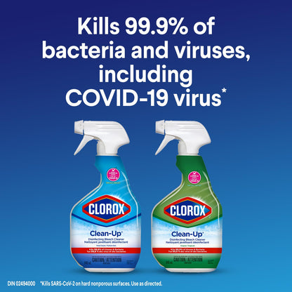 Clorox Clean-Up Disinfecting Bleach Cleaner Spray, Original Scent, 946 mL, Multi-Pack of 9