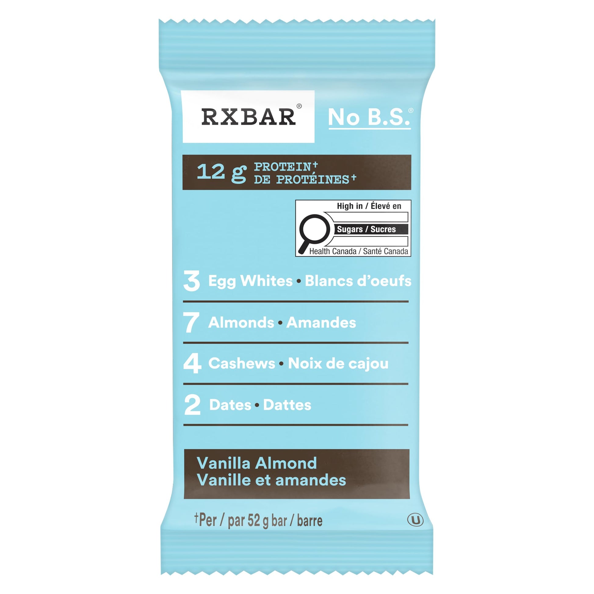 RXBAR Vanilla Almond Protein Bar – 12 Pack (52g each)