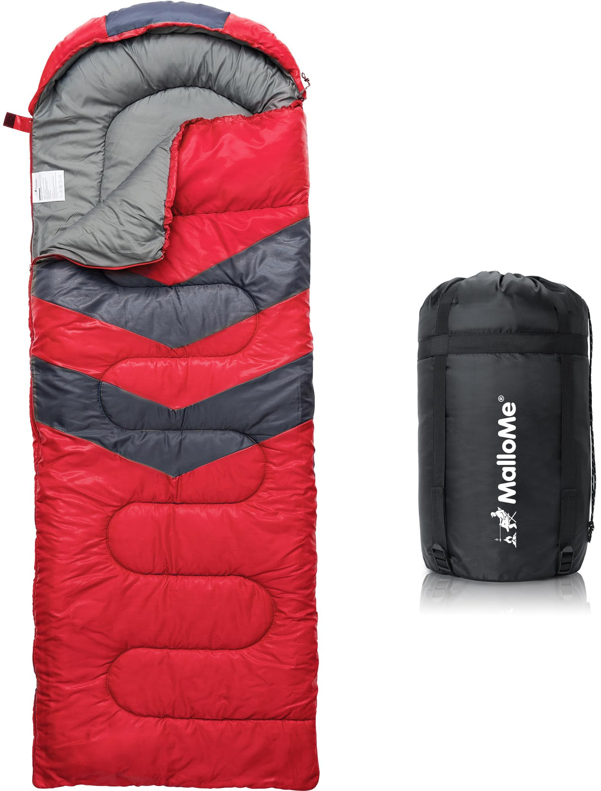 MalloMe Sleeping Bag for Adults Kids Boys & Girls for Winter, Fall & Spring - Single & Double - Waterproof Lightweight & Portable Backpacking Camping & Hiking Outdoor Travel with Compact Bag 🍁 All In One Marketplace Canada