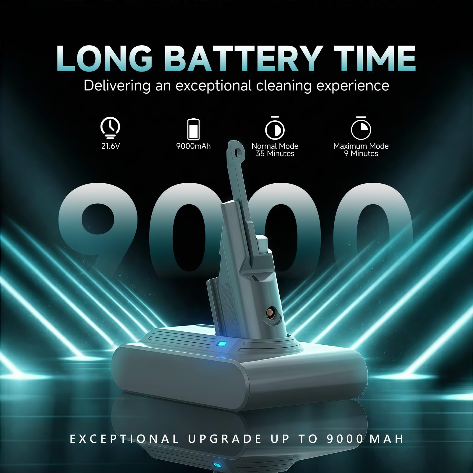 EGR Advanced 9000mAh V7 Animal Battery Replacement Compatible with Dyson SV11 V7 Motorhead/Animal/Trigger/HEPA/Car+Boat/Absolute Handheld Vacuum Cleaners (Not Fit V6, V8, V10)