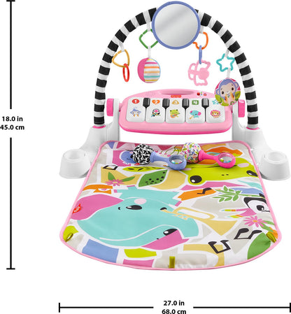 Fisher-Price Glow and Grow Kick & Play Piano Gym, Pink, Ages 0+ Months