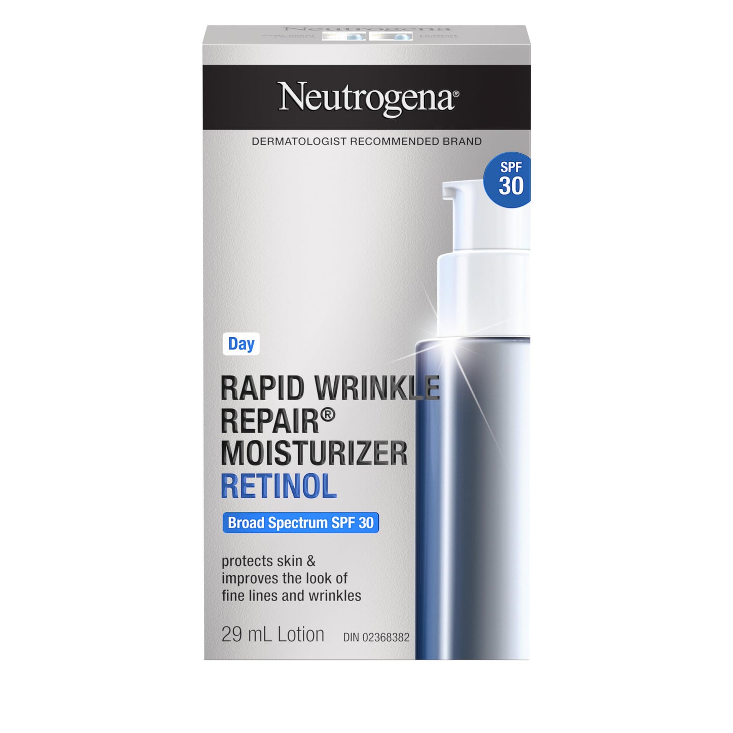Neutrogena Rapid Wrinkle Repair Moisturizer - Retinol, SPF 30, Glucose, Fine Line Facial Care, Skin Tone, Skin Texture - 29mL 🍁 All In One Marketplace Canada
