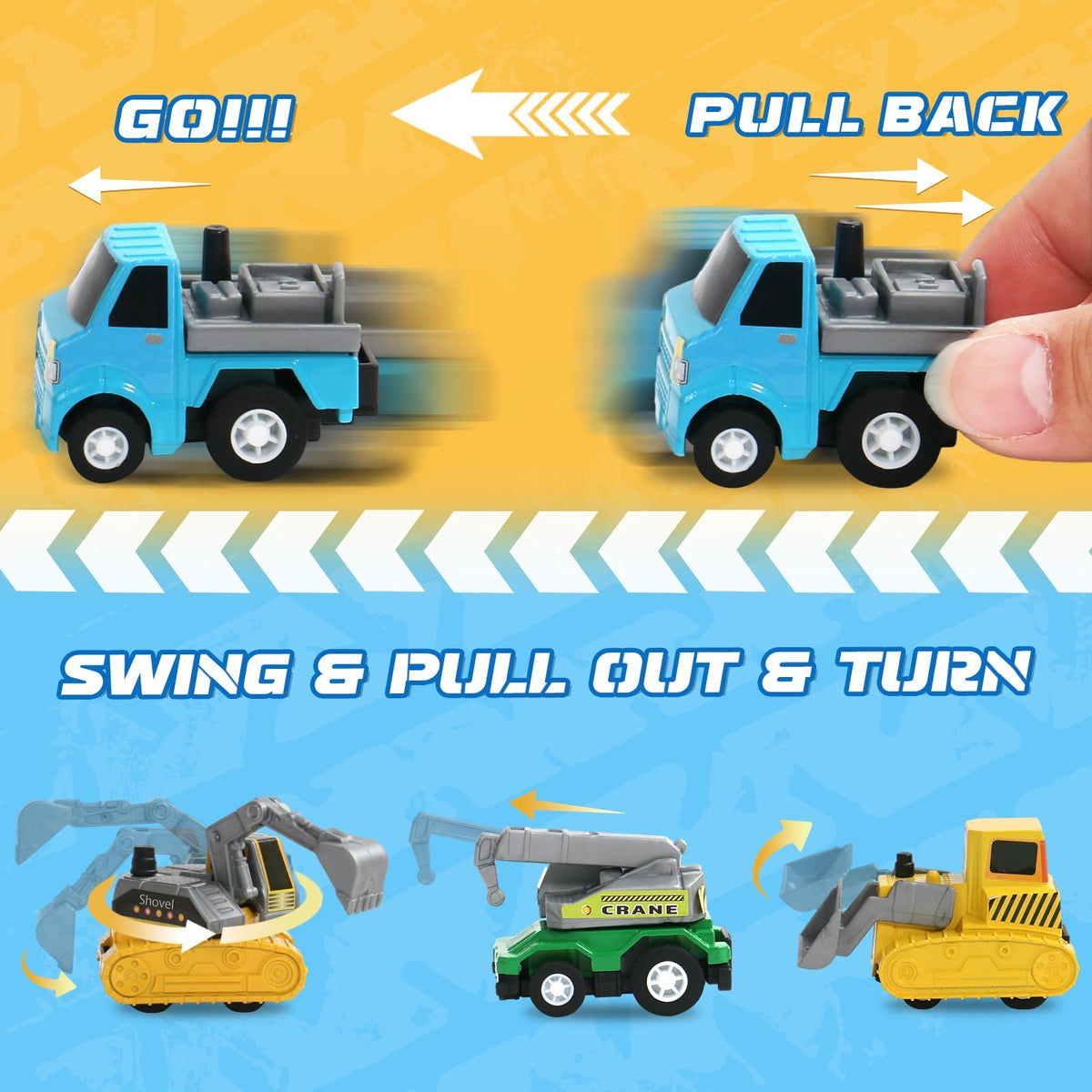 Fajiabao Toy Cars for Kids 3-5, 18 PCS Pull Back Cars and Trucks Set 🍁 All In One Marketplace Canada