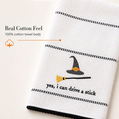 Torchon d'Halloween Mud Pie, Drive Stick, 42 cm x 66 cm
