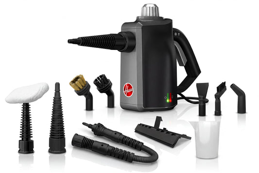 Hoover Portable Handheld Steam Cleaner, 10-in-1 Pressurized Steamer for Grout, Tile, Upholstery, Car Detailing, Kitchen & Bathroom | Chemical-Free, XL Spill-Proof Tank | WH25000CA - Available at All In One Marketplace Canada