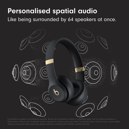 Beats Solo 4 - Wireless Bluetooth On-Ear Headphones, Apple & Android Compatible, Up to 50 Hours of Battery Life - Gold & Black 🍁 All In One Marketplace Canada