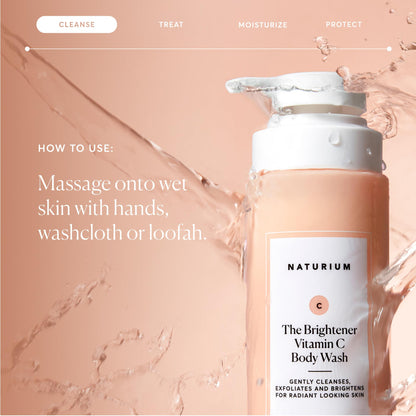 Naturium The Brightener Vitamin C Body Wash | Gentle Cleanser | 16.9 FL OZ / 500 ml