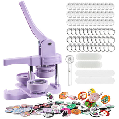 Aiment 58mm Button Maker Machine - 2.25 inch Button Pin Maker Kit, Badge Press Machine with 100Pcs Supplies & Films & Circle Cutter & Cutting Mat, Ideal Christmas DIY Presents for Kids 🍁 All In One Marketplace Canada