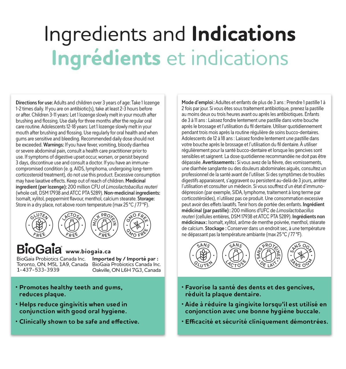 Prodentis Mint | Dental Oral Probiotic Lozenges | for Adults | Clinically Proven Dental Probiotics | Promotes Good Oral Health & Gut Health Too | 30 Mint-Flavored Lozenges - Available at All In One Marketplace Canada