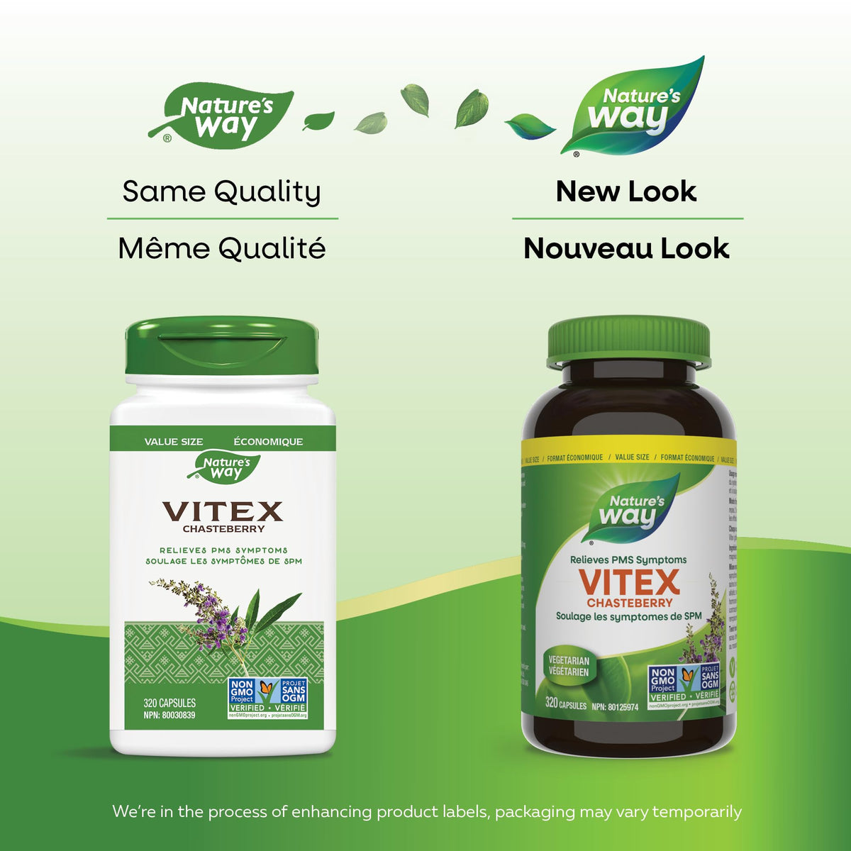 Nature's Way Vitex Chasteberry – Herbal Supplement to Help Relieve PMS Symptoms, Normalize Hormones and Stabilize Menstrual Cycle Irregularities – Non-GMO - 320 Vegetarian Capsules, Value Size