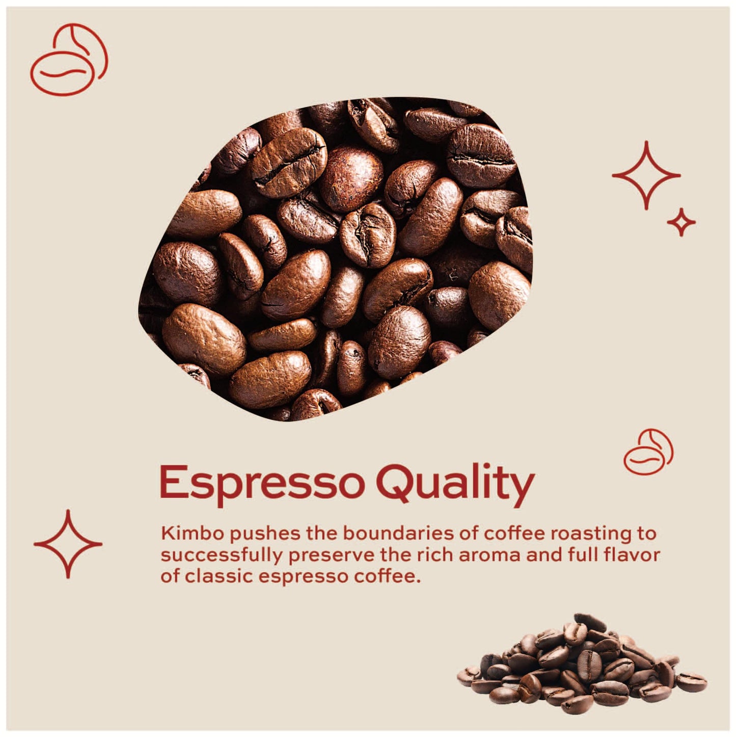 Kimbo Aroma Gold Whole Bean Coffee | Medium-Dark Roast, Intensity 9/13 | 100% Arabica | Italian Roasted & Blended | 1 kg Bag