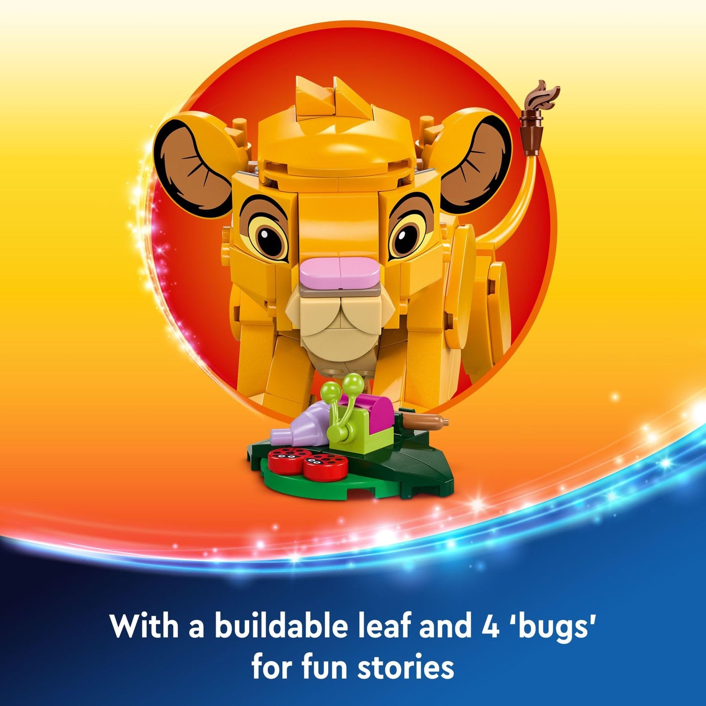 LEGO Disney Simba The Lion King Cub Buildable Disney Toy for Kids, Disney Collection, Lion King Movie Toy, Simba Toy Construction Playset Figure, Fun Gift for Girls and Boys Ages 6 and Up, 43243 LEGO