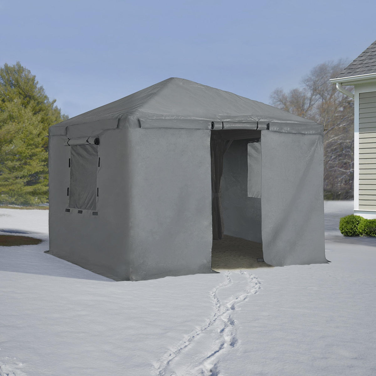 Sojag Winter Cover for Gazebos, Waterproof 8' x 8' Gazebo Accessory with Roll-Up Door, and Vented Panels, All-Season Outdoor Storage 🍁 All In One Marketplace Canada