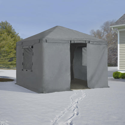 Sojag Winter Cover for Gazebos, Waterproof 8' x 8' Gazebo Accessory with Roll-Up Door, and Vented Panels, All-Season Outdoor Storage 🍁 All In One Marketplace Canada