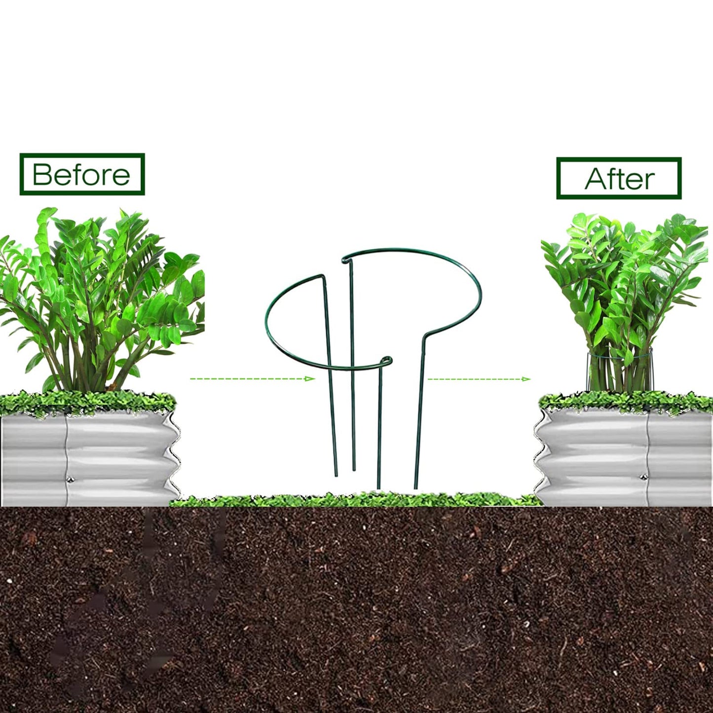 COATTOA Galvanized Raised Garden Bed, Raised Garden Boxes, 2 Pcs 6×3×1ft Outdoor Galvanized Planter Box, Garden Stock Tank Outdoor with Metal Plant Stakes, Garden Beds for Vegetables Planting - Available at All In One Marketplace Canada