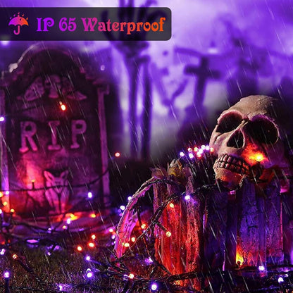 Halloween Lights Outdoor, 105FT 300 LED String Light (Purple Orange) 🍁 All In One Marketplace Canada