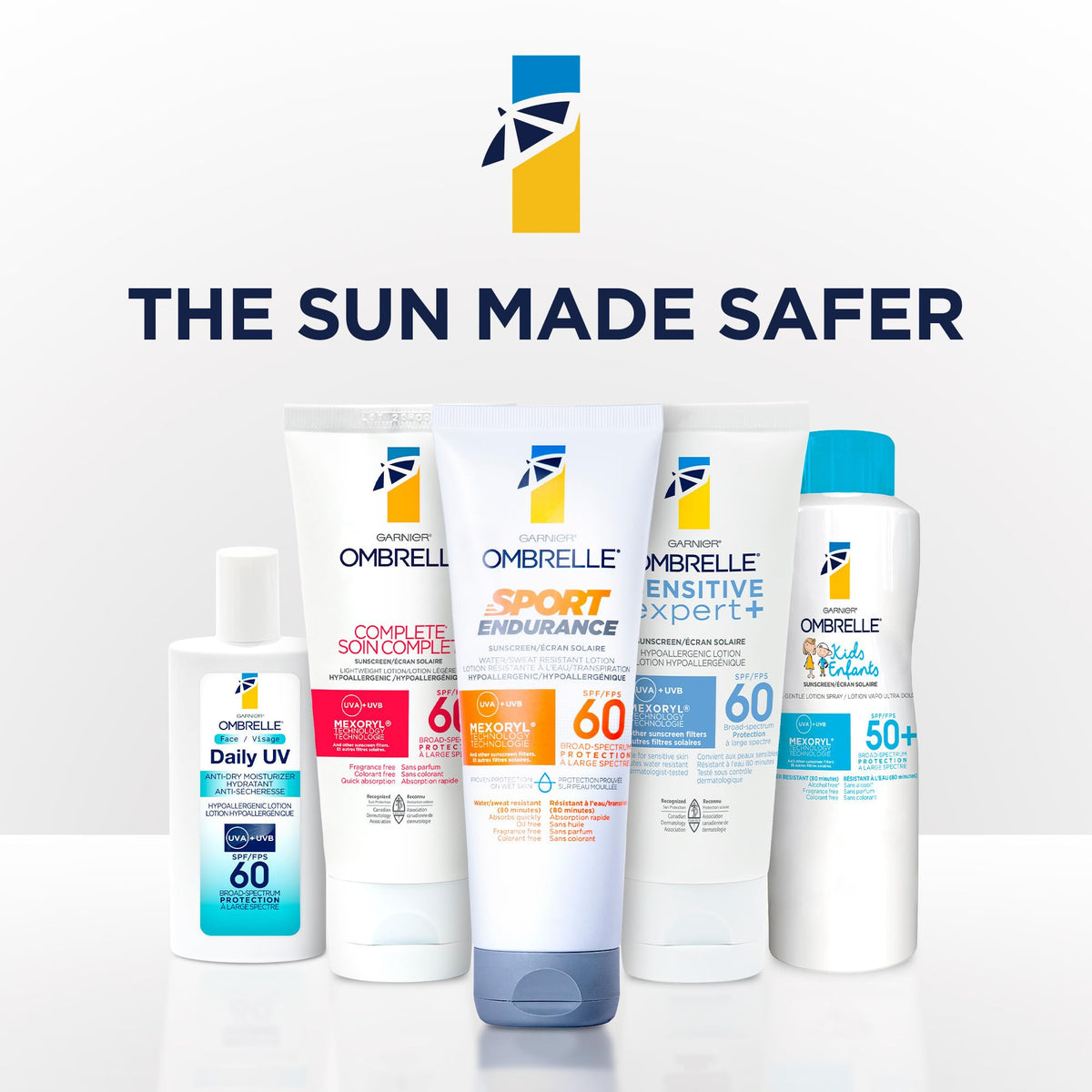 Garnier Ombrelle Anti-Shine Face Sunscreen Lotion, SPF 60, Travel Size, For Sensitive Skin, Broad Spectrum UVA/UVB Very High Protection, Non-Greasy, Non-Sticky, Non-Comedogenic, Water Resistant, 90ml
