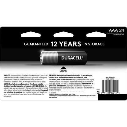 Duracell Coppertop AAA Batteries, 24 Count, 12-Year Shelf Life