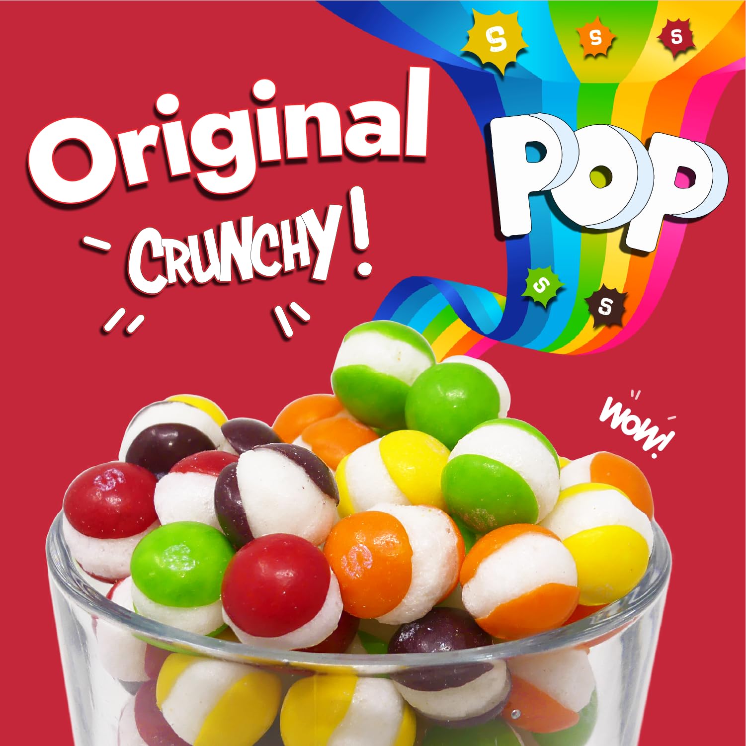 Original Rainbow JUMBO | 550g (1.2 lb) | Premium Crispy Freeze-Dried Candy with Intense Flavor | Canadian Made