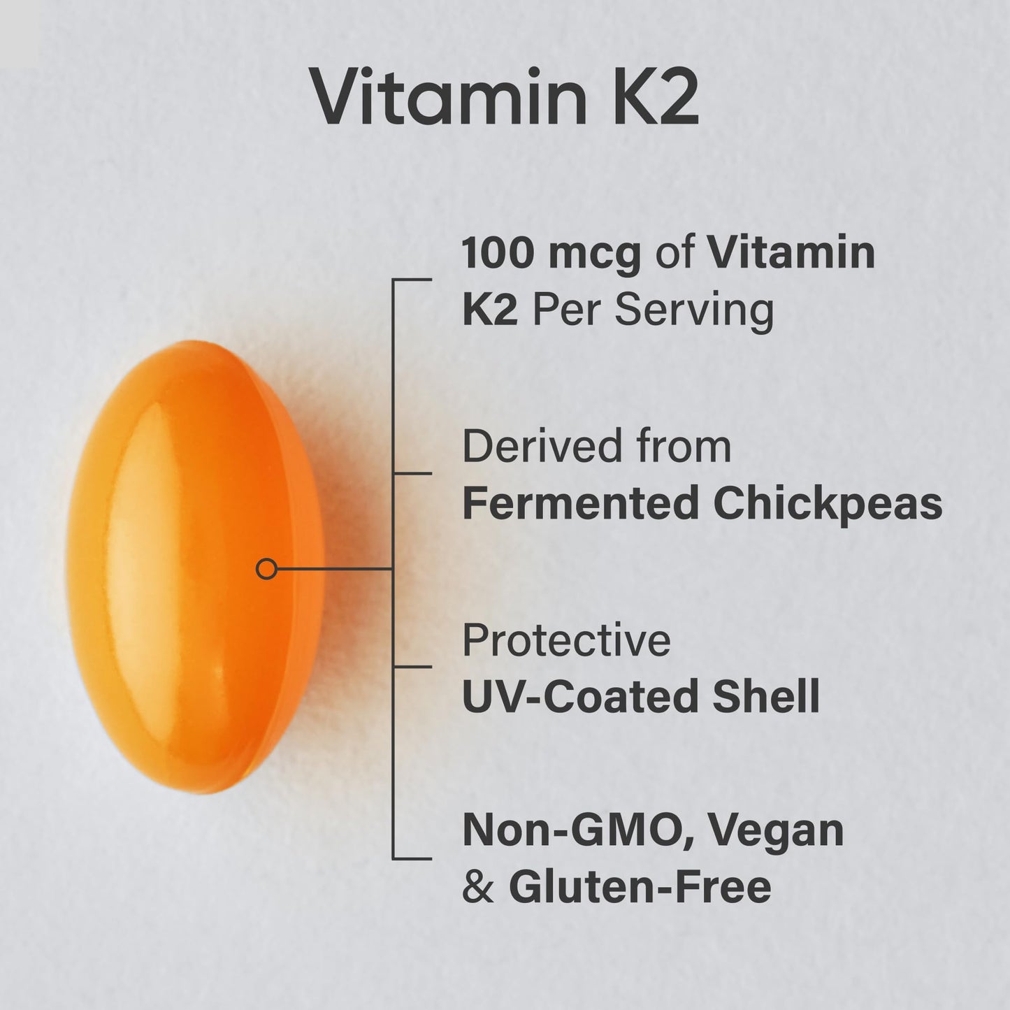 Sports Research® Vitamin K2 MK-7 100mcg with Coconut MCT Oil, 60 Vegan Softgels (2 Month Supply), Vegan Certified, Non-GMO Verified, Gluten & Soy Free Supplement