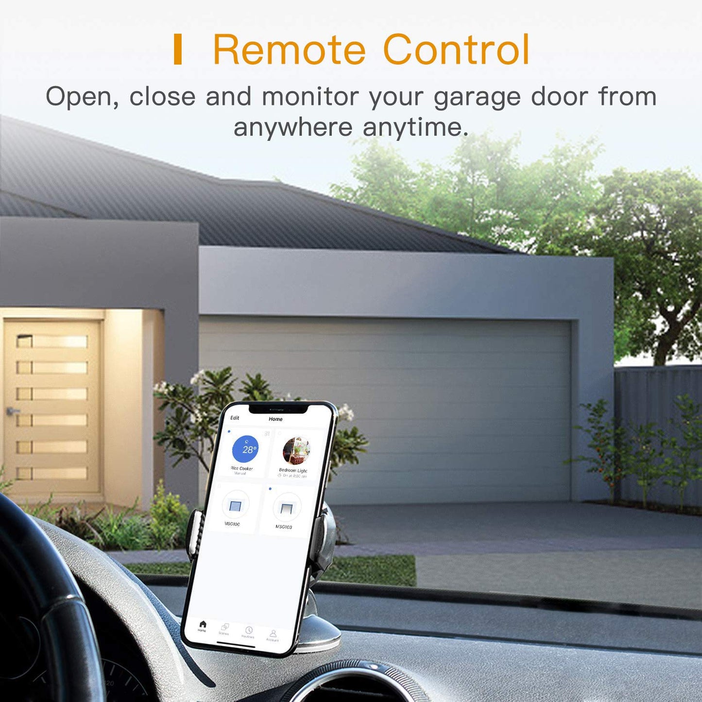 Refoss Smart Wi-Fi Garage Door Opener, Compatible with Google Assistant, Alexa, APP Remote Control Refoss