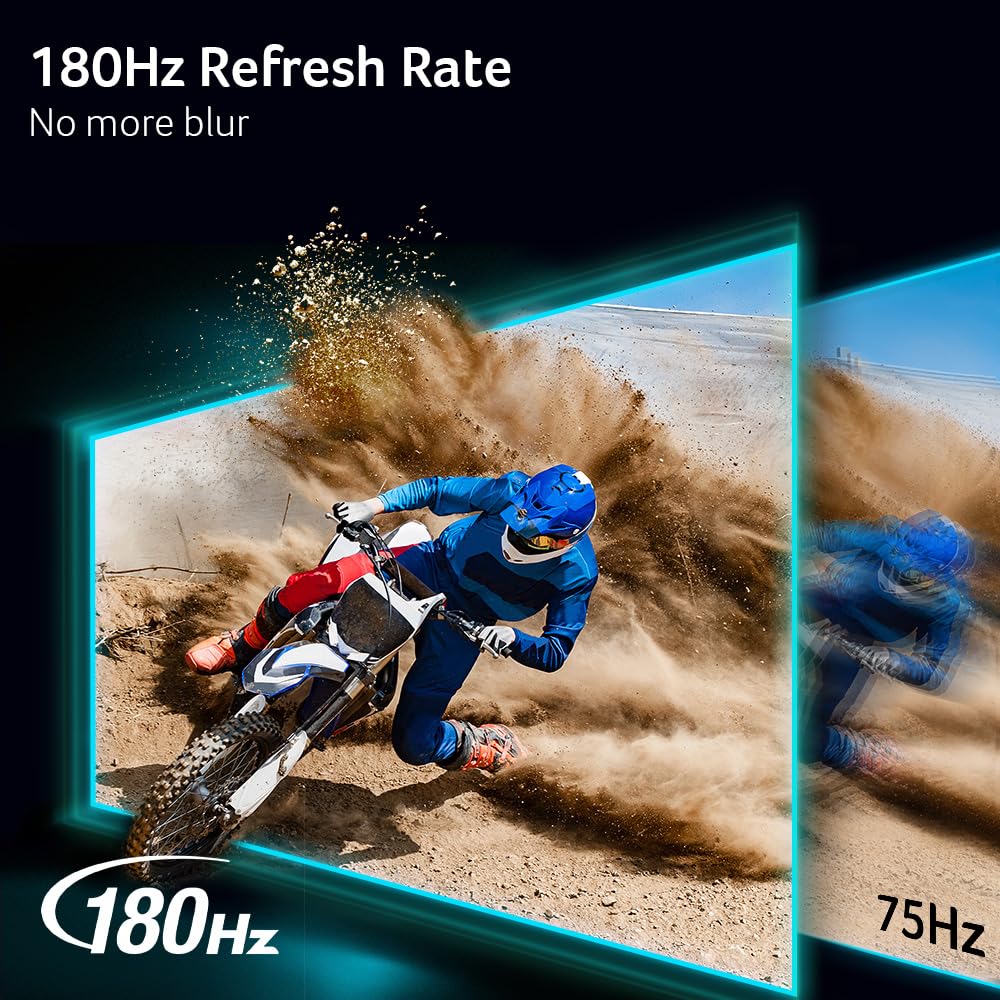 Acer Nitro 27 Inch WQHD 2560 x 1440 IPS Gaming Monitor | AMD FreeSync | Up to 180Hz Refresh | Up to 0.5ms | DCI-P3 95% | HDR 10 Support | One Display Port 1.2 & Two HDMI 2.0 | KG271U N3bmiipx Acer