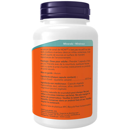 NOW Supplements, Coral Calcium 1,000 mg, Bone Health*, Healthy pH Balance*, 100 Veg Capsules