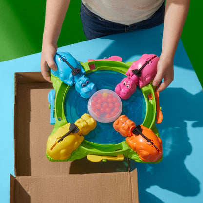 Hungry Hungry Hippos Game for Preschoolers | with Instant Marble Relaunch, Easy Set-Up & Storage| Ages 4 and Up | for 2 to 4 Players | Kids Games (English & French) Hasbro