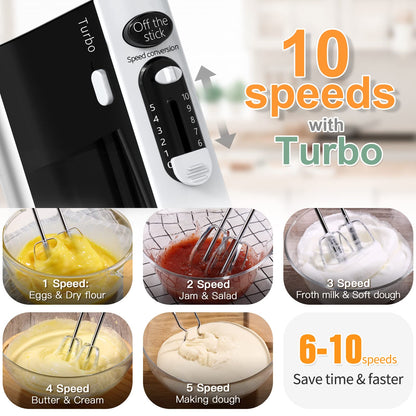 600W Powerful Hand Mixer Electric 10 Speed Powerful with Turbo 🍁 All In One Marketplace Canada