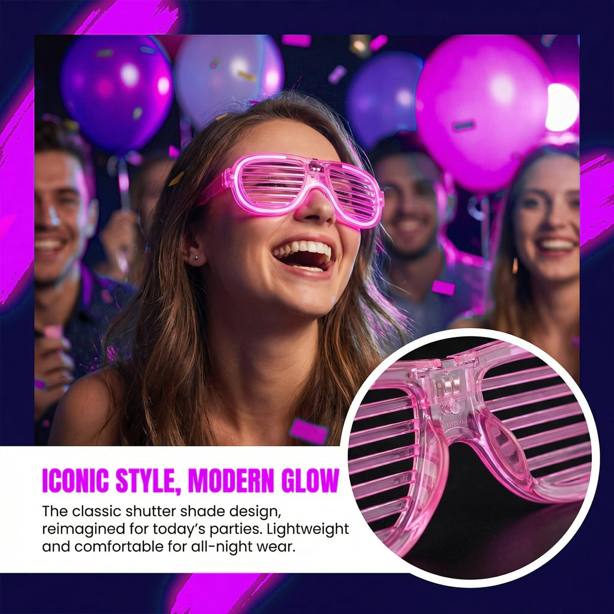 10 Pack LED Glasses Neon Glow in The Dark Party Supplies 5 Colors, Party Glasses for Neon Glow, Birthday, Christmas 🍁 All In One Marketplace Canada