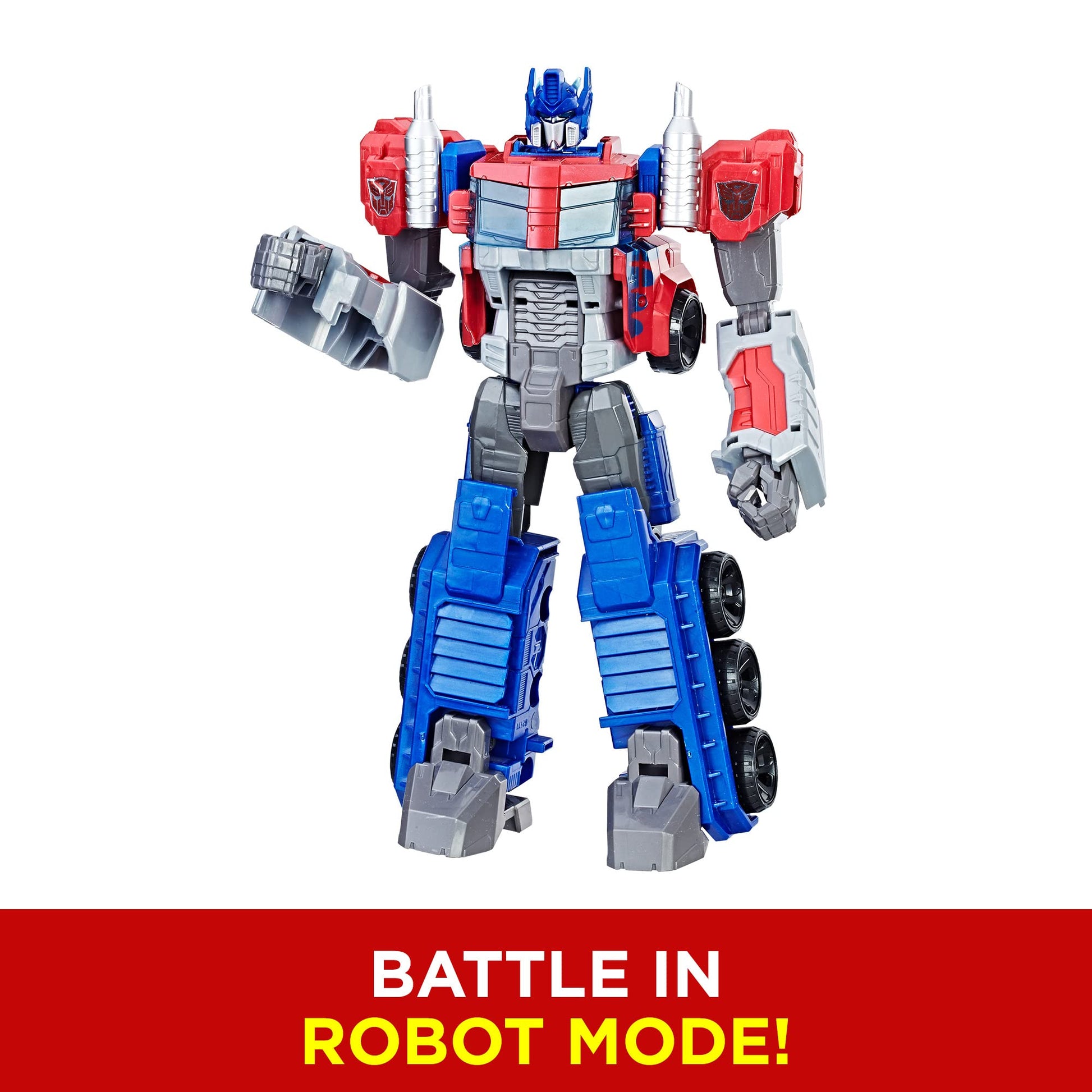 Transformers Toys Heroic Optimus Prime Action Figure - Timeless Large-Scale Figure, Changes into Toy Truck - Toys for Kids 6 and Up, 11-inch (Amazon Exclusive) Transformers