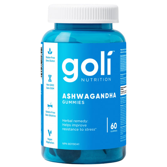 Goli Ashwagandha Gummy | Stress, Athletic Support, Libido | KSM-66, Vegan, Plant Based, Non-GMO, Gluten-Free & Gelatin Free | 60 Count - Available at All In One Marketplace Canada