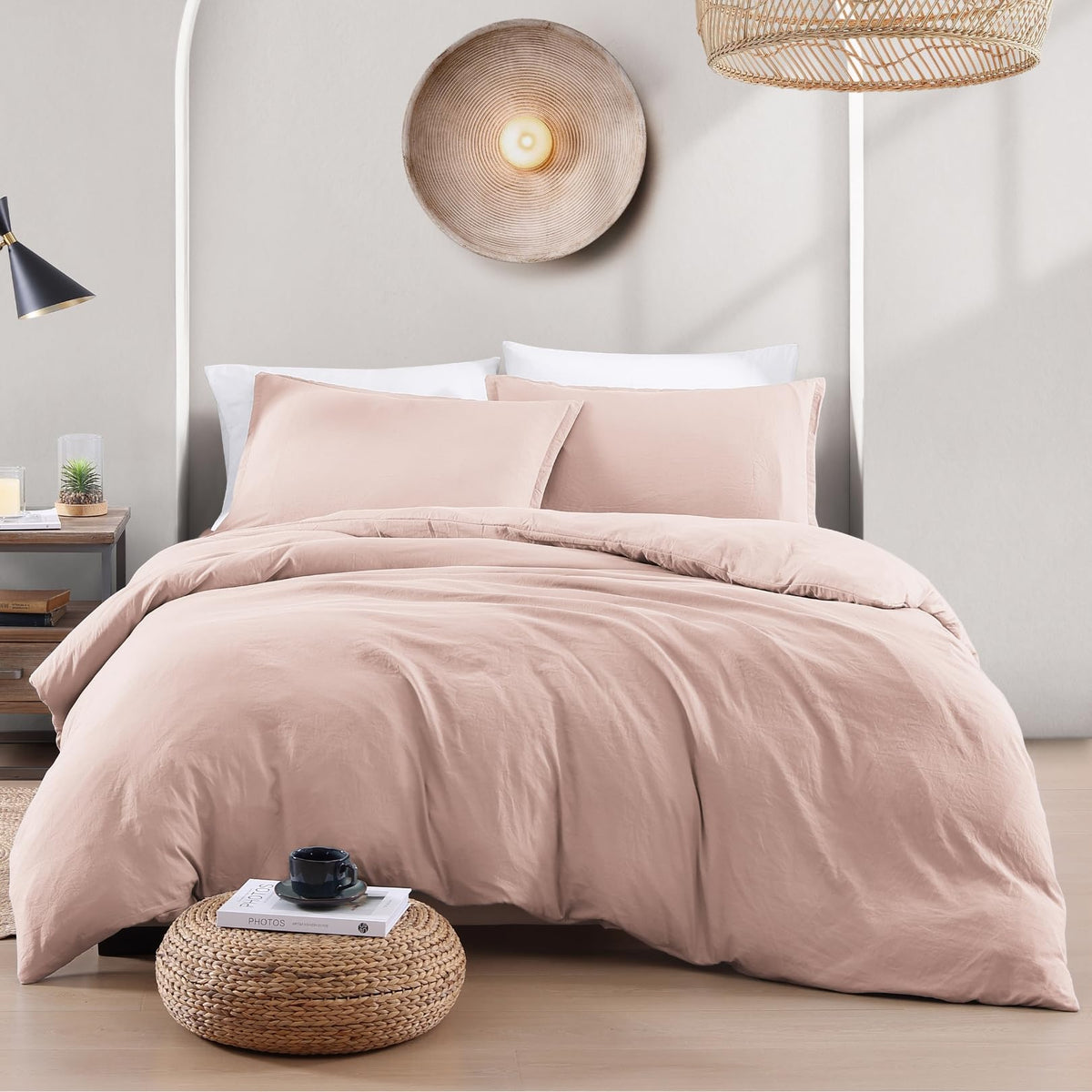 Queen Duvet Cover, Pre-Washed Soft Microfiber 3 Piece Set - Sepia Rose 🍁 All In One Marketplace Canada