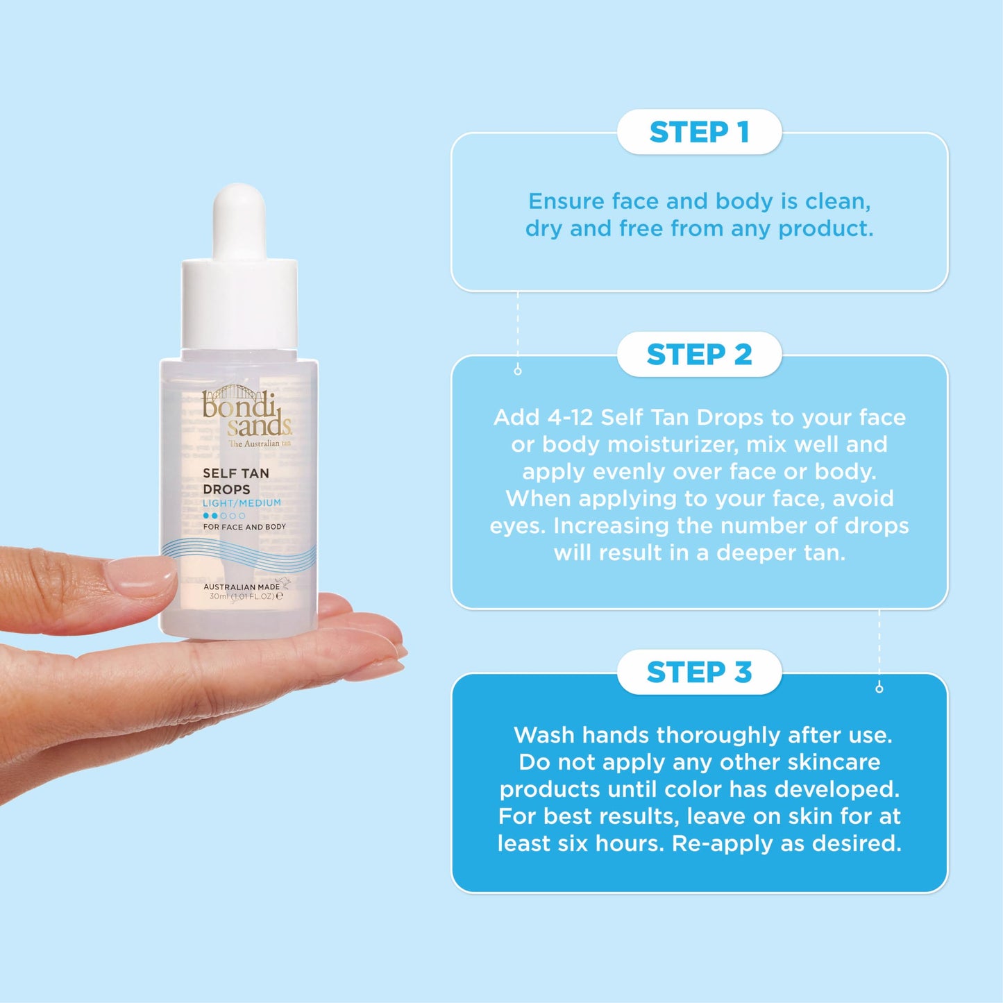 Bondi Sands Self Tanning Drops Light/Medium 30ml Bondi Sands