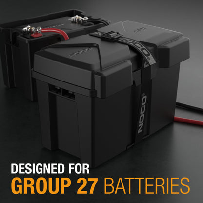 NOCO Snap-Top BG27 Battery Box, Group 27 12V Battery Box for Marine, Automotive, RV, Boat, Camper and Travel Trailer Batteries NOCO